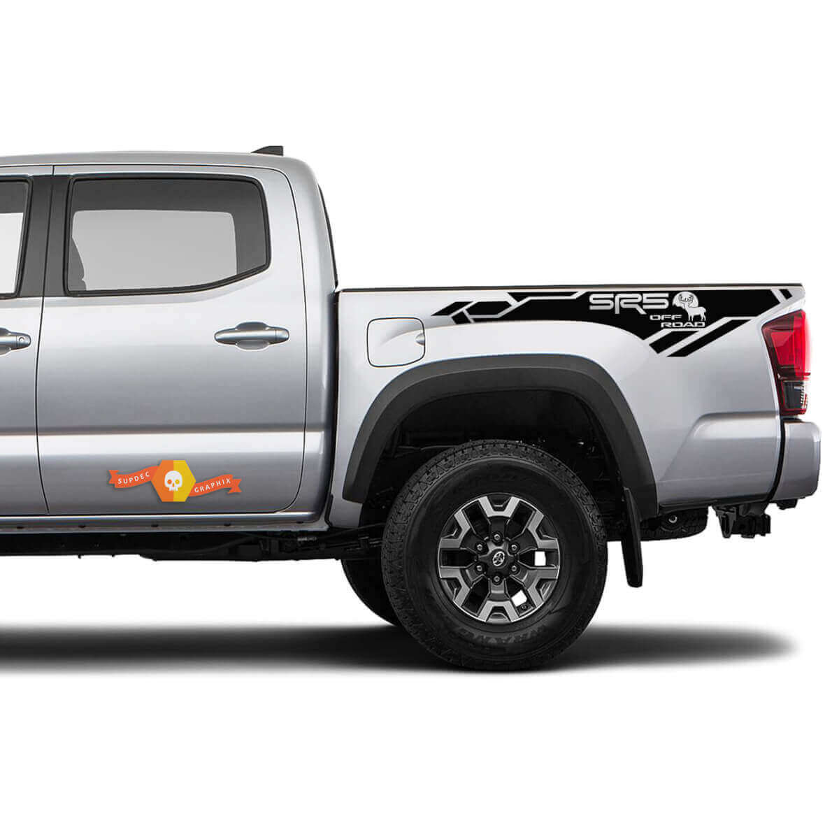 SR5 Off Road Moose Bed Side Vinyl Decals Pair for Toyota Tacoma 2016-22