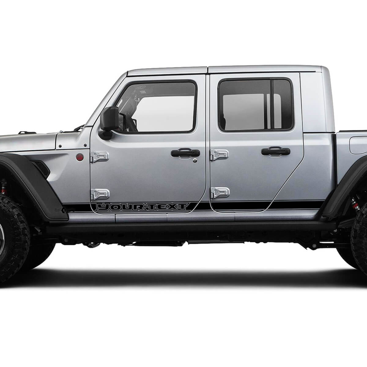 Pair Rocker Panel Doors Jeep Gladiator 2019 2020 2021 For Both Sides Vinyl Graphics Decal Sticker
