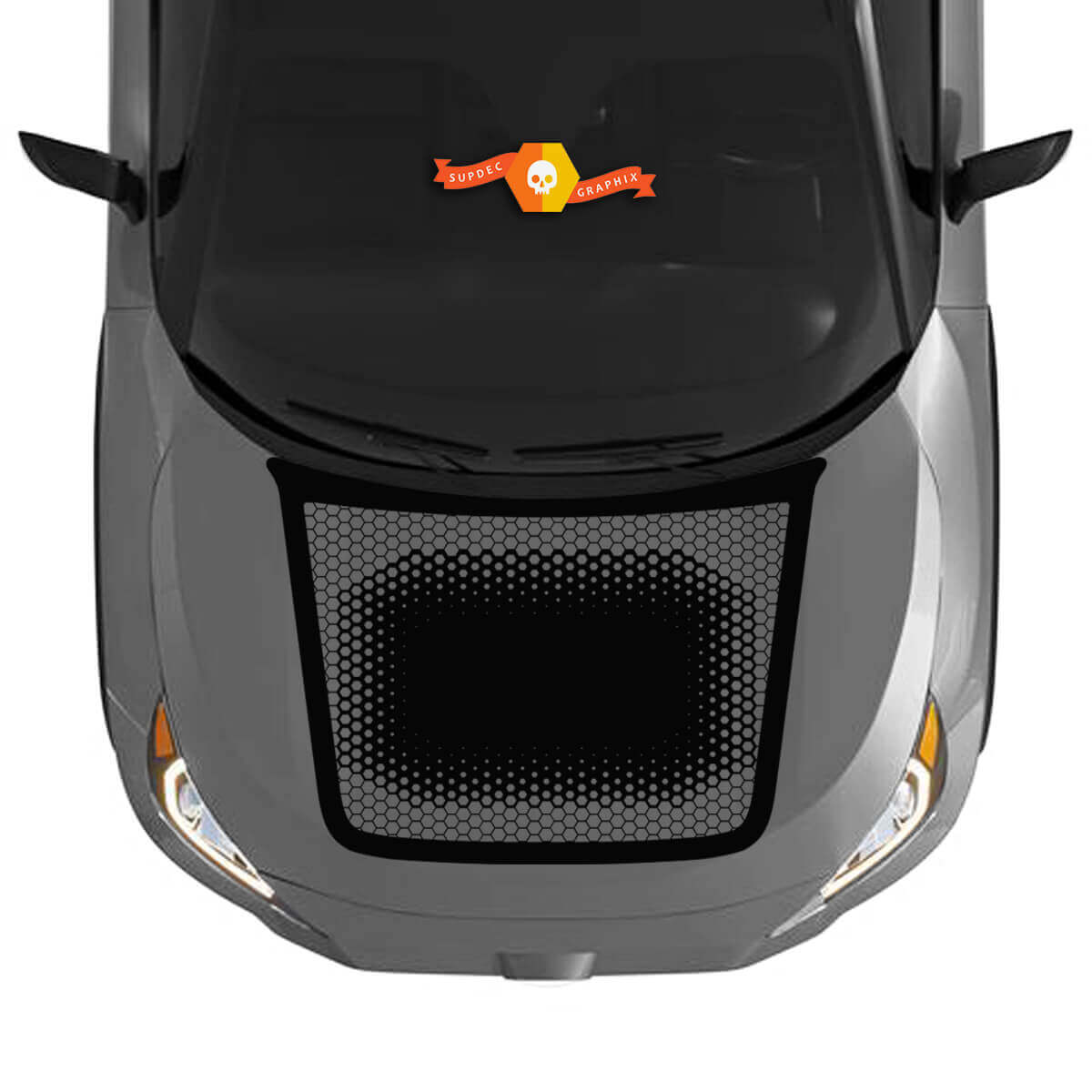 Hood Hexagon Honeycombs Decal Sticker Graphic Kit for Toyota RAV4 2019 - 2022 vinyl decal sticker
