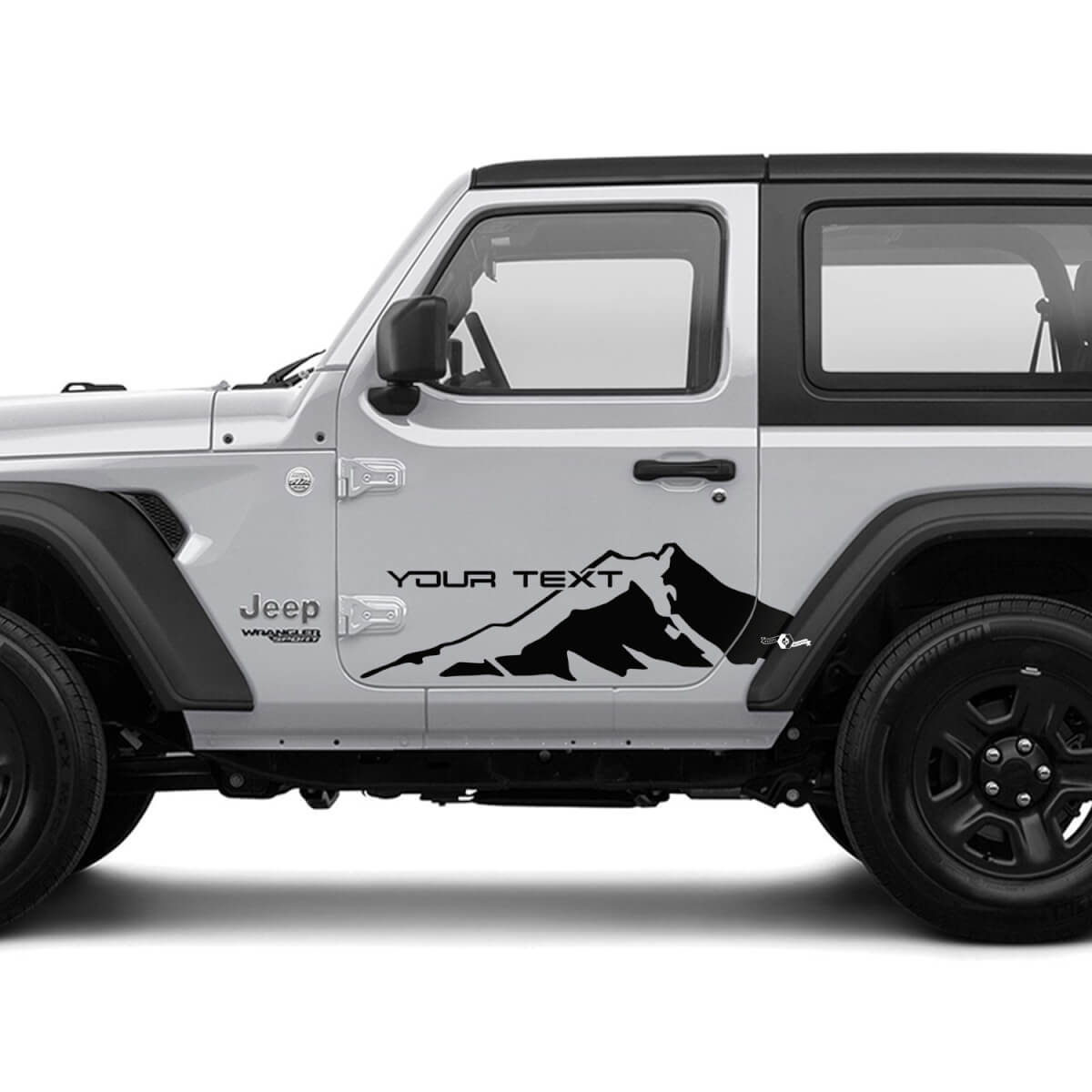 2 New JEEP Wrangler Door side Decal Sticker Mountains Graphics Decal Sticker
