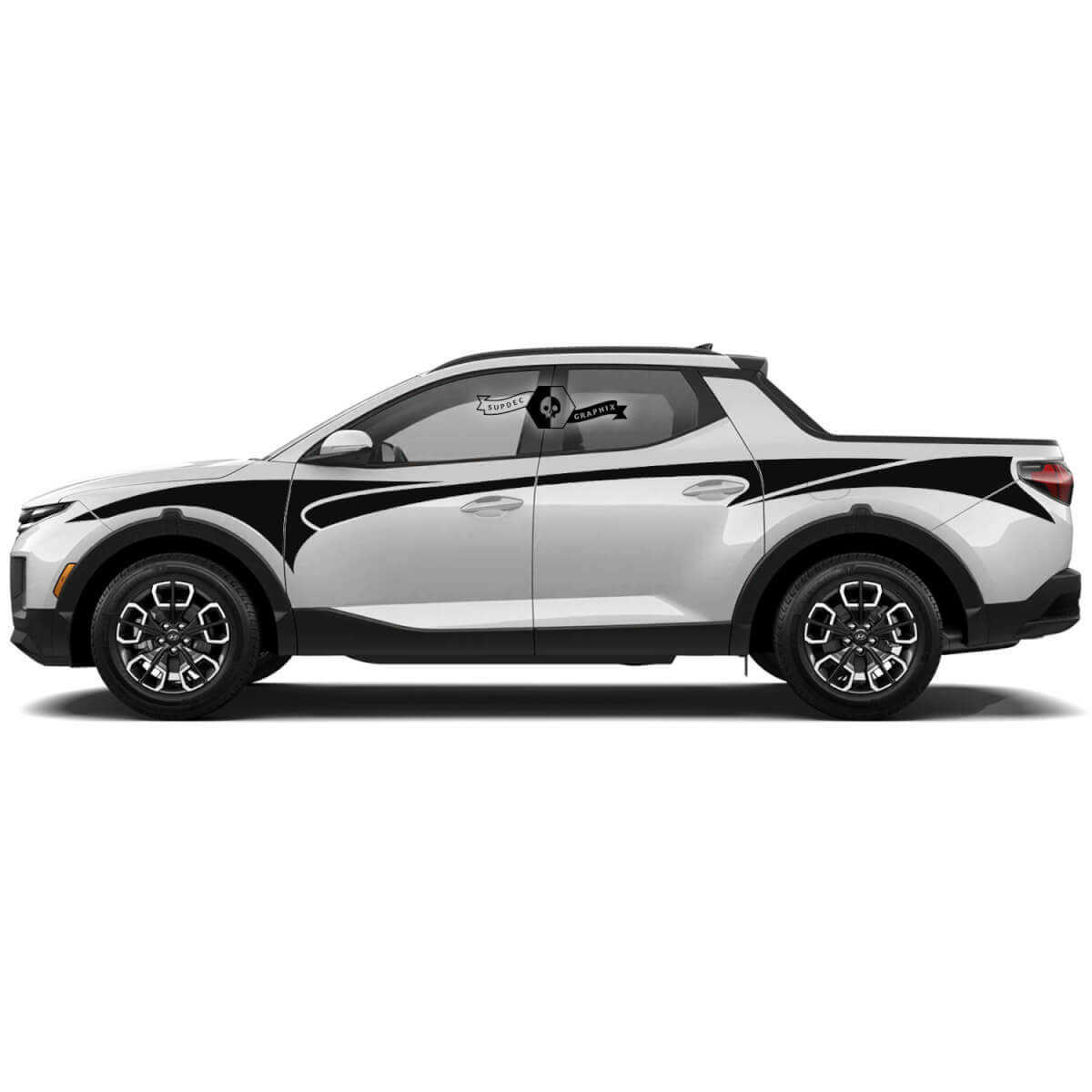 Fenders Bed Side Vinyl Stickers Decal Graphic kit fit to Hyundai Santa Cruz
