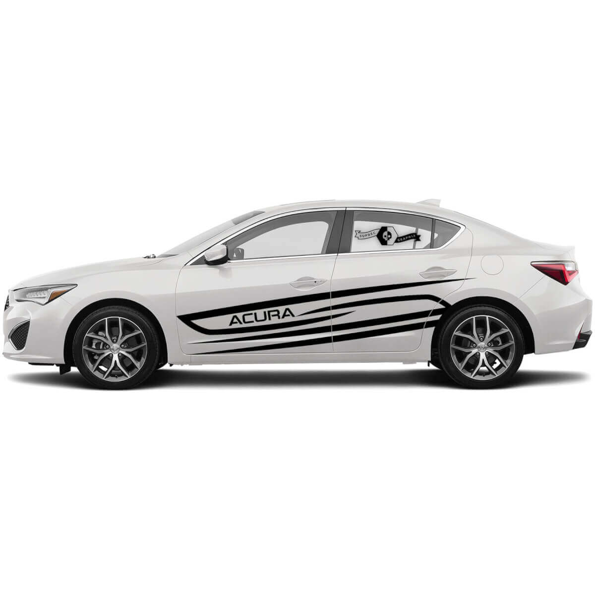 2X Multiple Colour Doors Graphic Acura ILX  2021 Acura TLX Acura RLX Car Racing Decal Sticker
