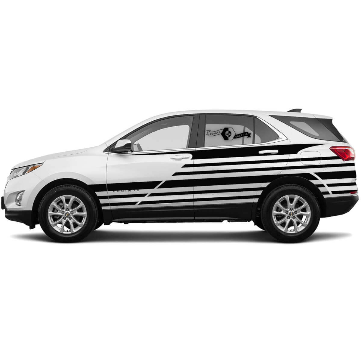 Pair 2021 Side Stripe Chevrolet Equinox SPLASH WRAP Graphics Decals Vinyl Decal Sticker
