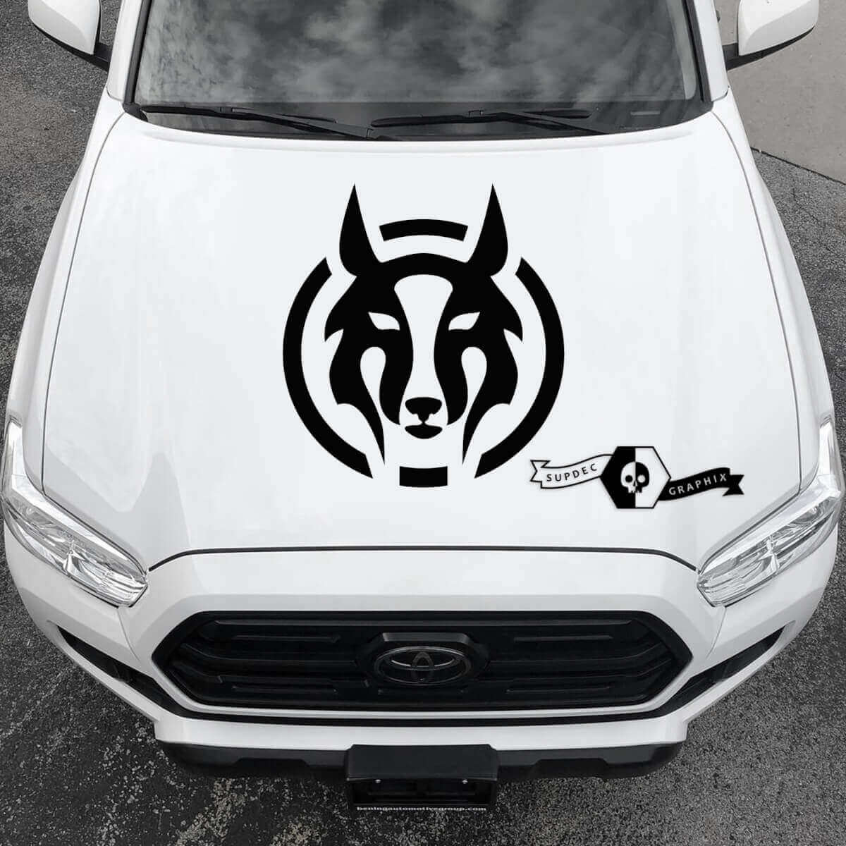 Wolf Tribal Style Hood Vinyl Decal Sticker for Toyota RAV4