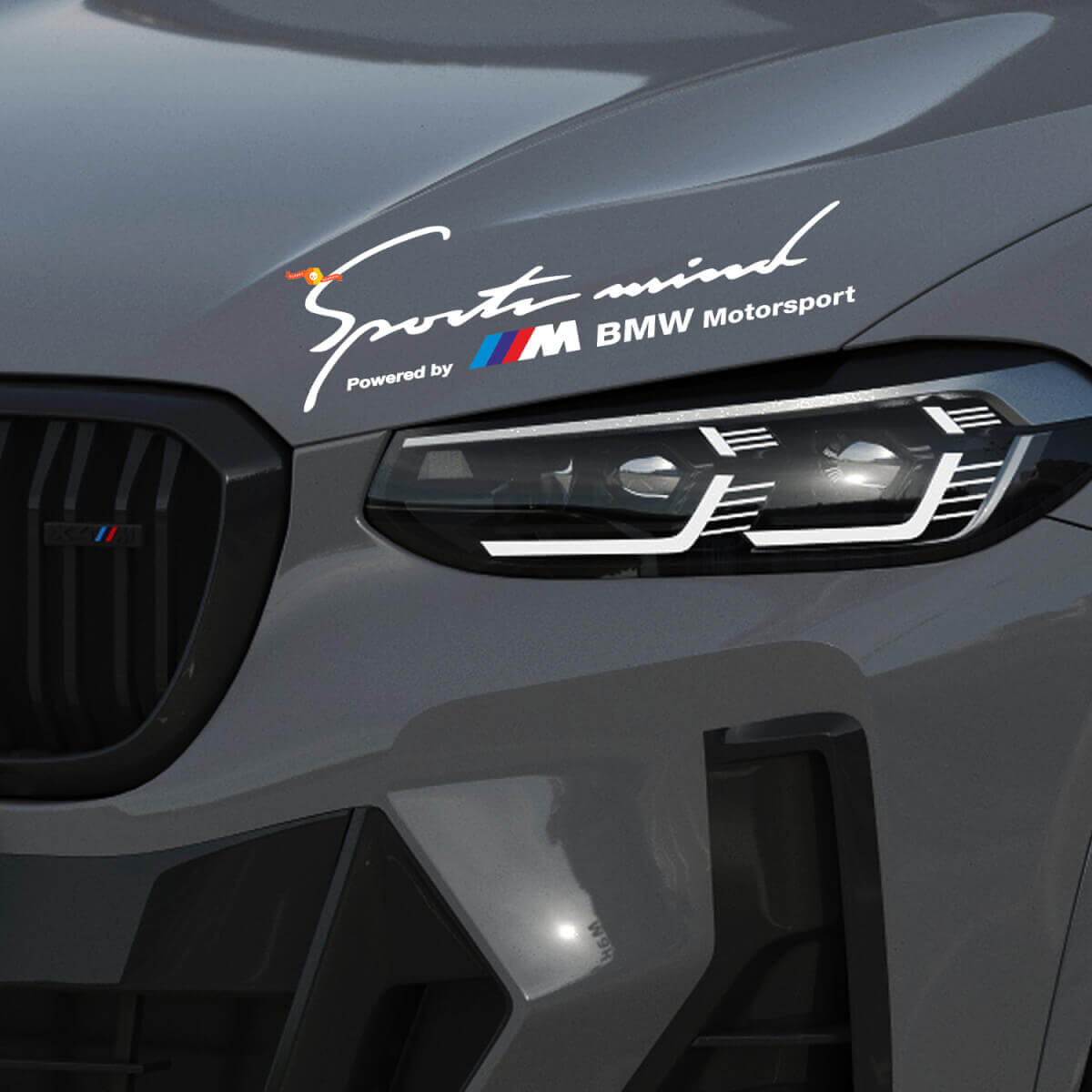 Sports Mind Powered by M Motorsport Hood Vinyl Decal Set for BMW