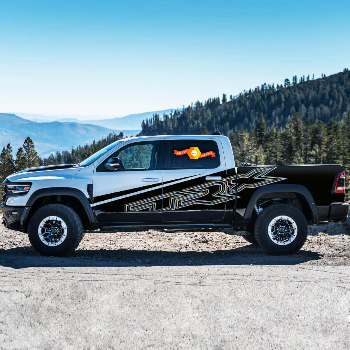 TRX Style Side Vinyl Decal Set for Dodge Ram 1500 Rebel/TRX