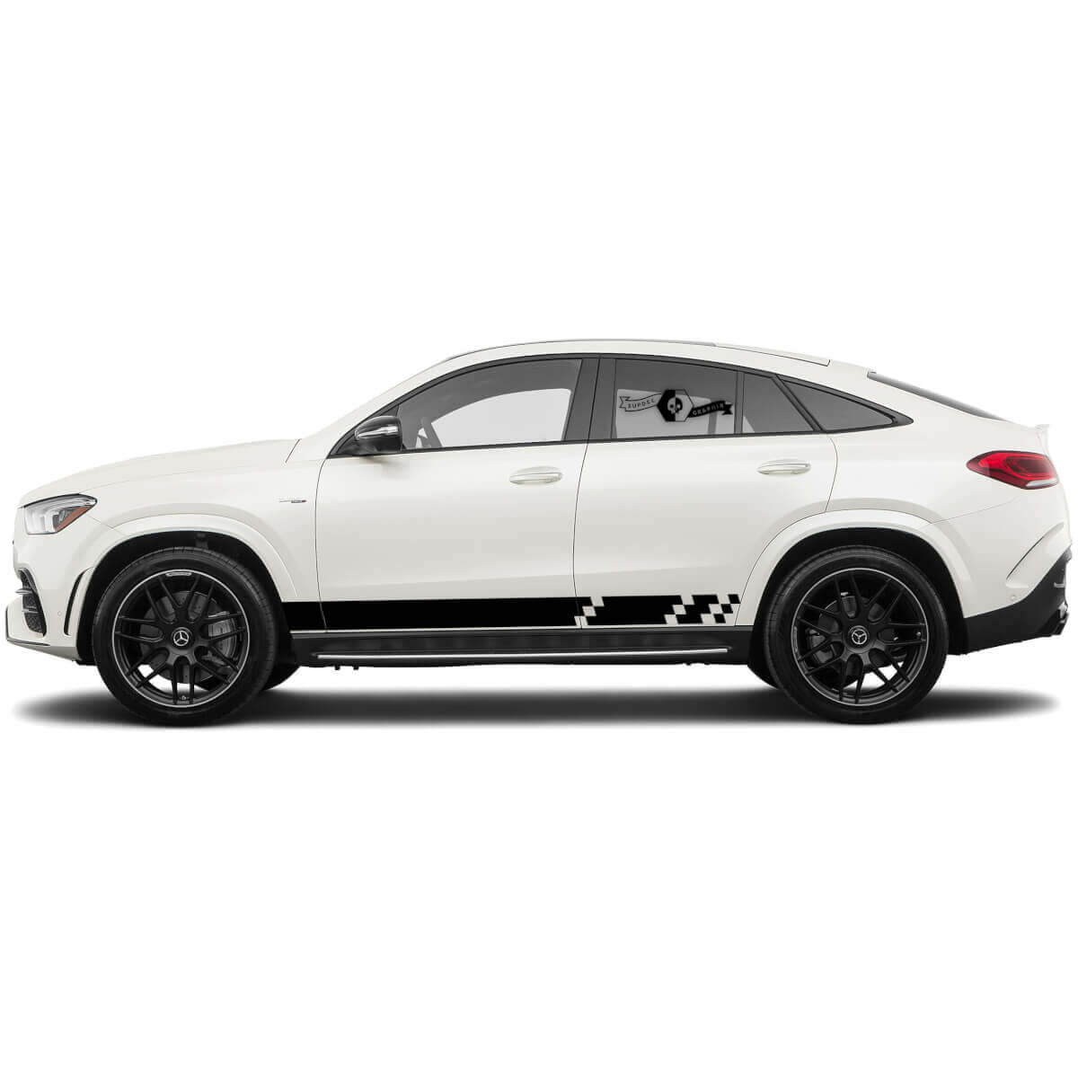 2 Nouvelle Bandes Autocollantes pour le Bas de Caisse pour Mercedes Benz GLE 2022 Autocollants Latéraux en Vinyle Décalcomanie Graphique
