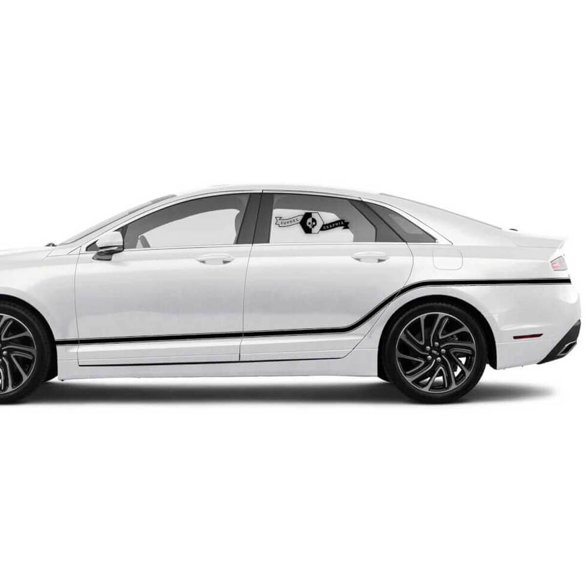 Curved Side Stripes Vinyl Decal Kit for Lincoln MKZ 2020 