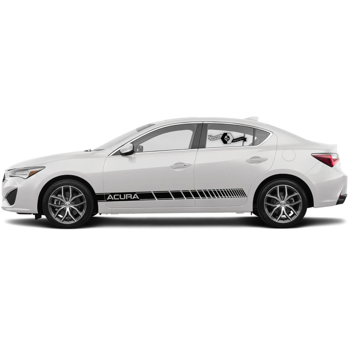 Pair Acura 2021 TLX Doors Side Any Color Logo Graphics Acura TLX Car Racing Vinyl Decal Sticker
