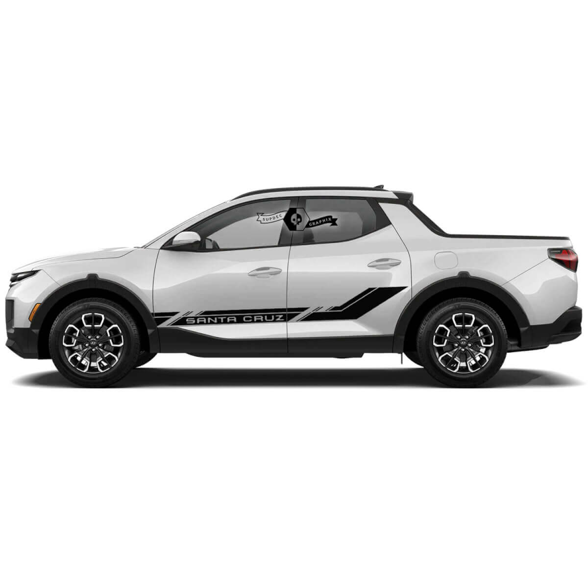 Modern Rally Side Door Vinyl Decal Kit for Hyundai Santa Cruz