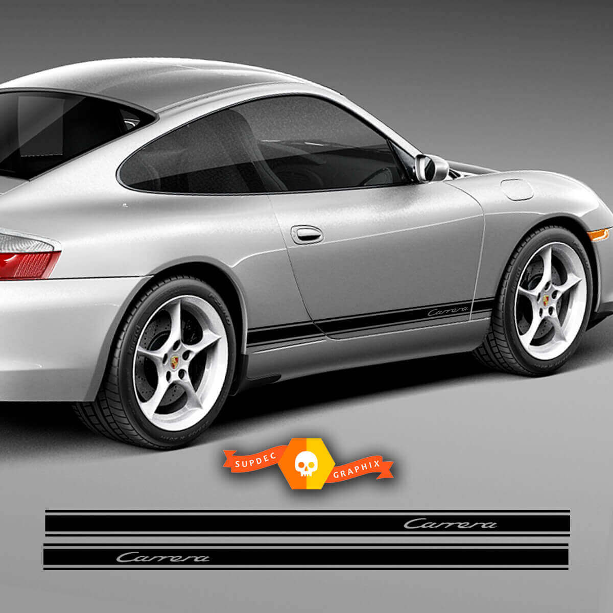 Pair Porsche 911 996 Carrera Side Decals Any Colors Vinyl Stickers Decals