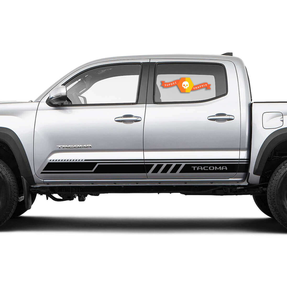 Decorated Side Stripes Vinyl Decals For Toyota Tacoma 