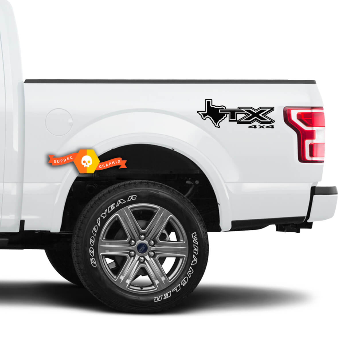 Pair STX Texas 4X4 Mountain Decals For Ford F150 F250 F350 Super Duty Truck Sticker Decal Vinyl
