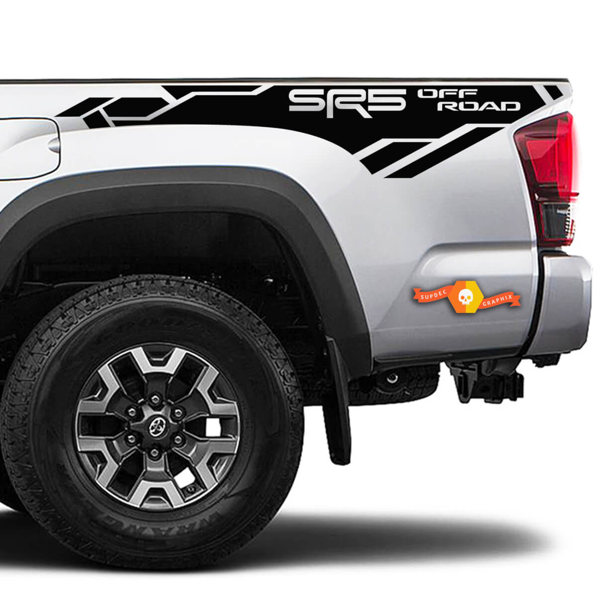 2 Toyota Tacoma 2016-2022+ SR5 OF-ROAD Bed Side Bed Stripes Vinyl Stickers Decal for Toyota Tacoma