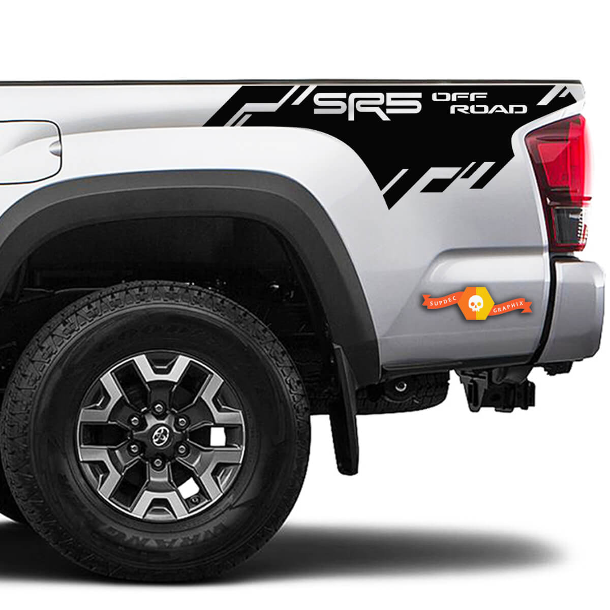 2 New Toyota Tacoma 2016-2022+ SR5 OF-ROAD Bed Side Bed Stripes Vinyl Stickers Decal for Toyota Tacoma