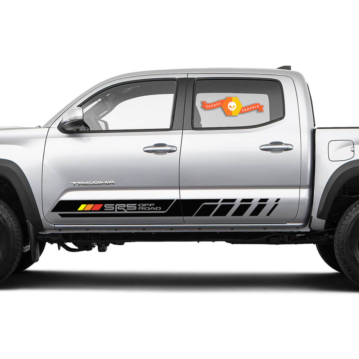 2 Tacoma SR5 Toyota Side Bed Doors Rocker Panel stripes Stickers TRD Vinyl Stickers Decal Kit for Toyota Tacoma