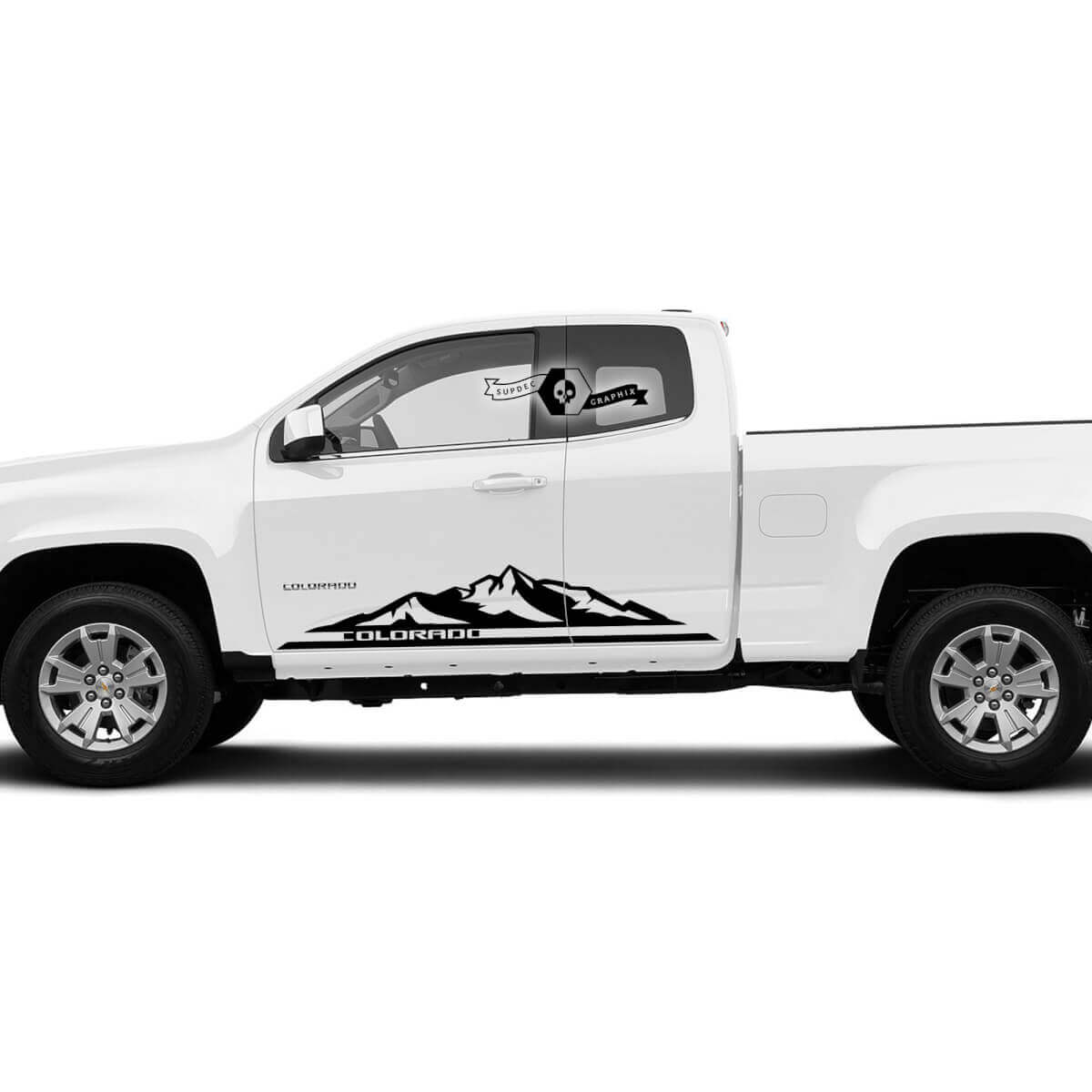 Mountain Door Decal Pair for Chevy Colorado Extended Cab 2022+