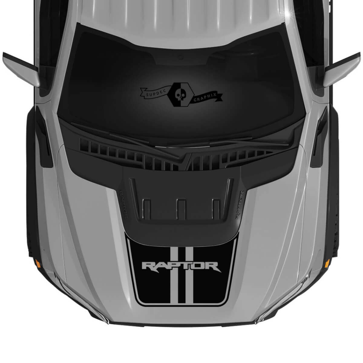 Double Hood Stripes Vinyl Decal Kit for Musclecar F-150 2022+