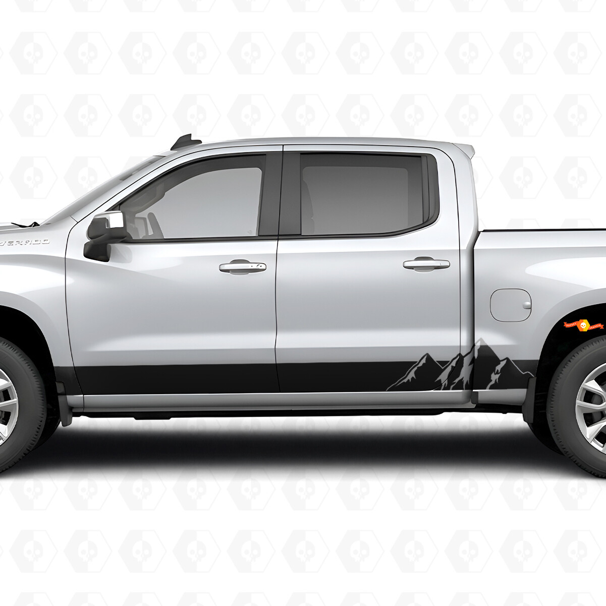 Alpine Ridge Door & Rocker Panel Vinyl Stripes for Chevrolet Silverado 1500 T1XX 2019-2026