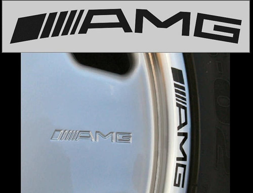 4 AMG Mercedes Benz wheels ML350 C250 c300 c350 e350 GL550 decal
