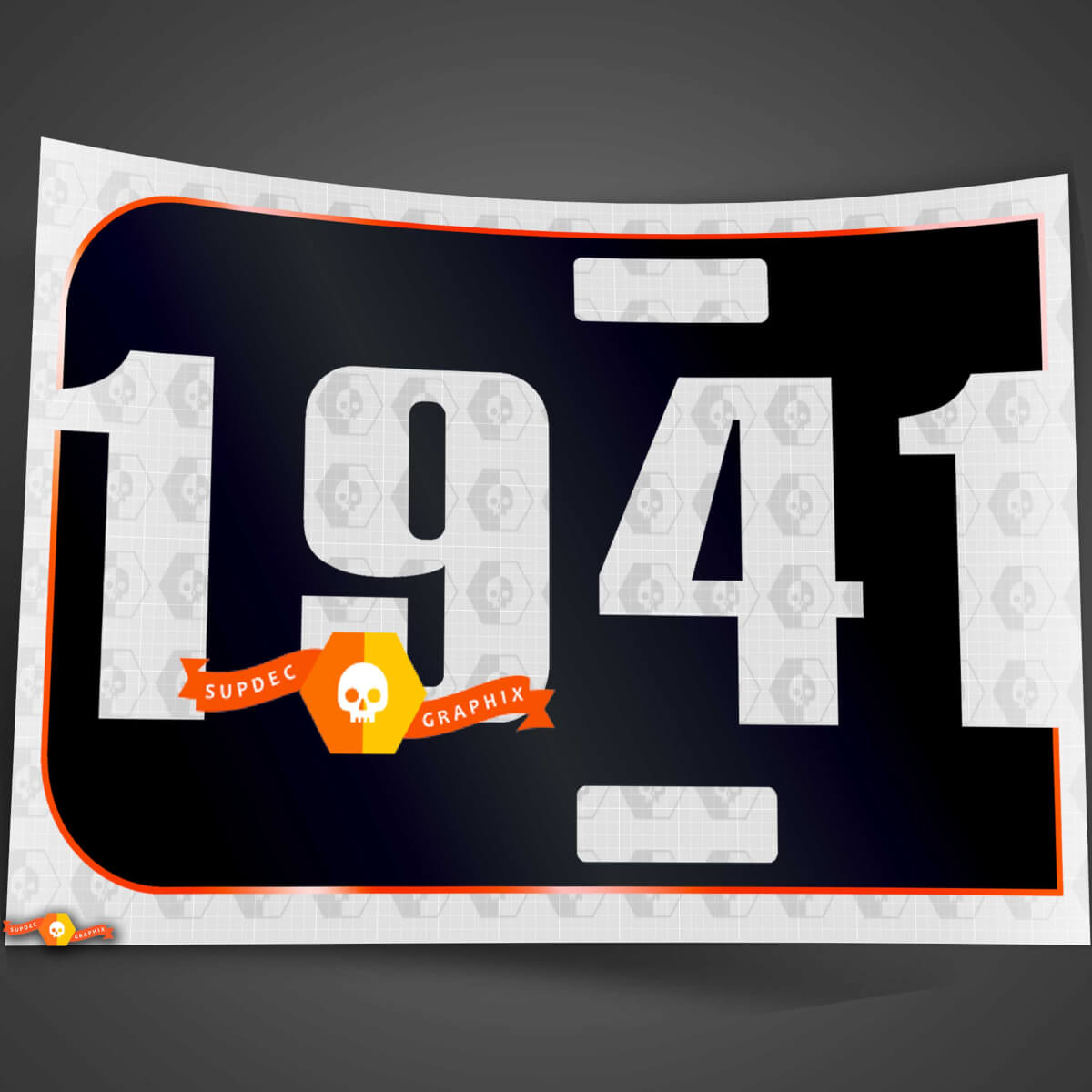 1941 Blackout Style Hood Vinyl Decal Sticker for Jeep Wrangler