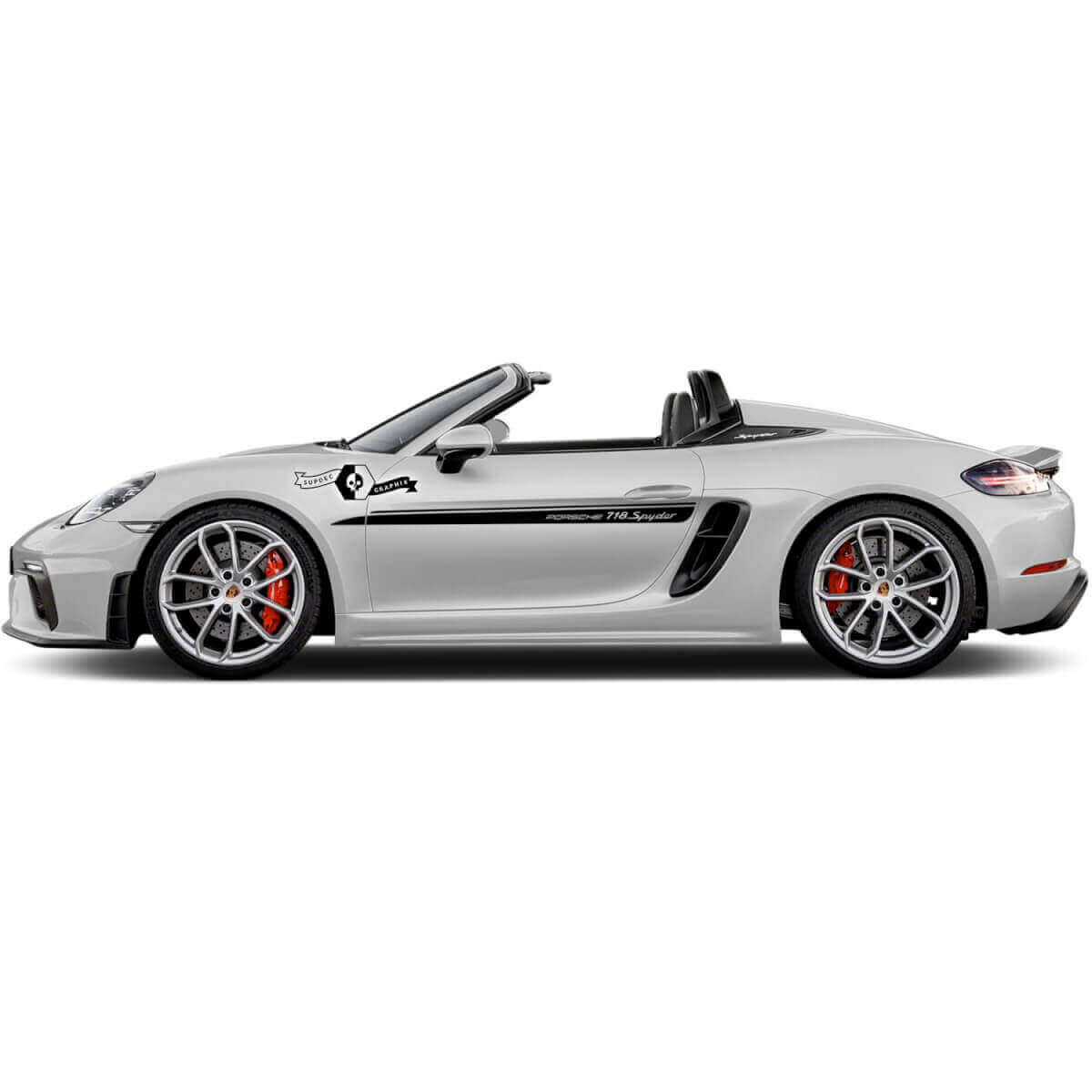 Racing Side Stripes Vinyl Decal For Porsche 718 Spyder 2022