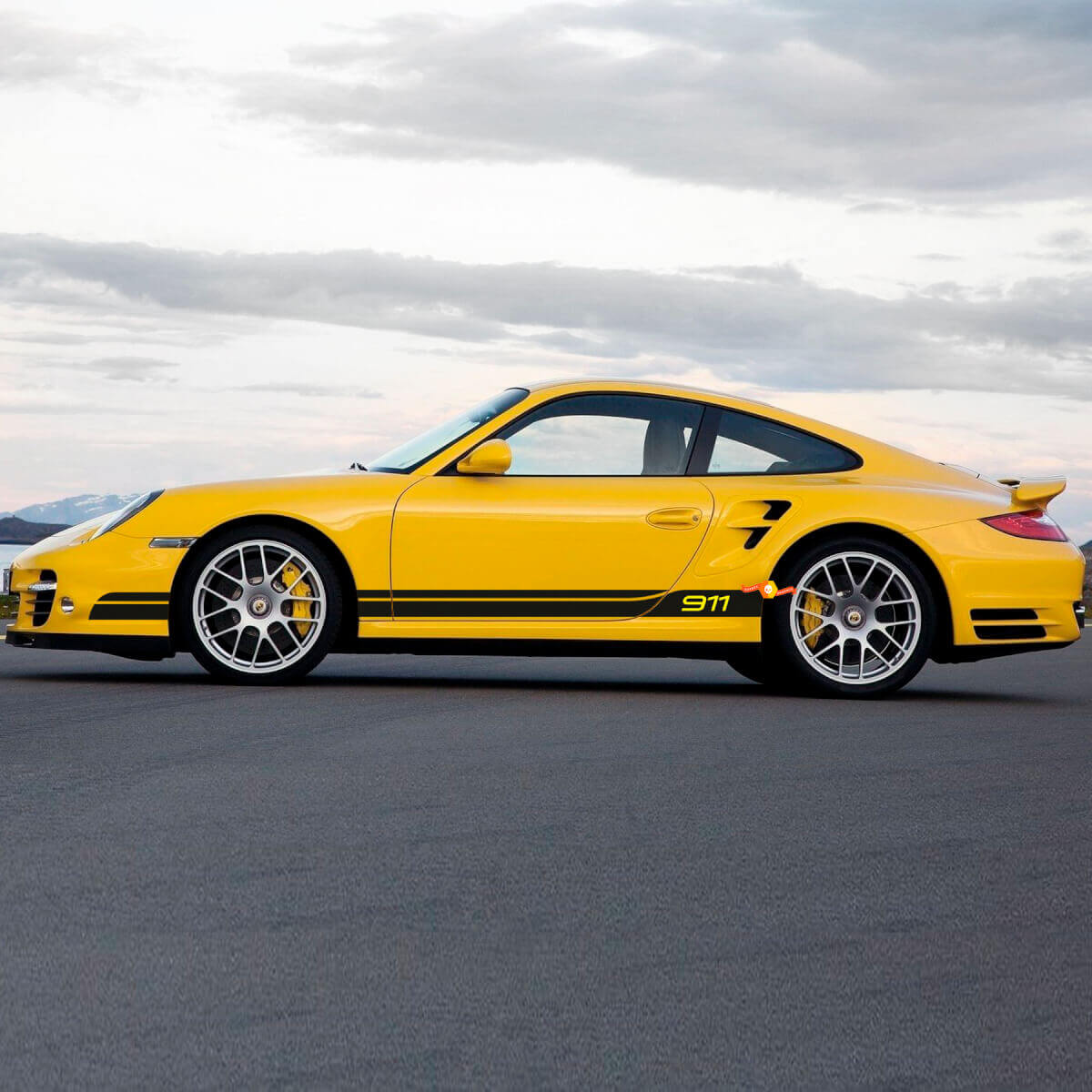 Side Decal Rocker Panel Stripes Doors Kit Decal Sticker 2 For Porsche 911