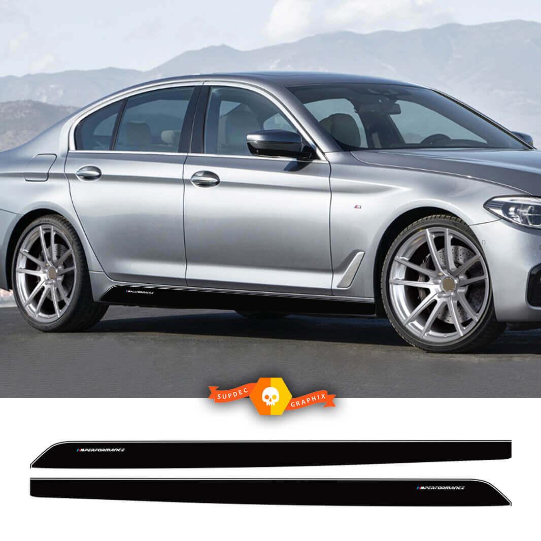 M-Performance Style Rocker Panel Stripes Vinyl Decals for BMW M5 G30 G31 F90