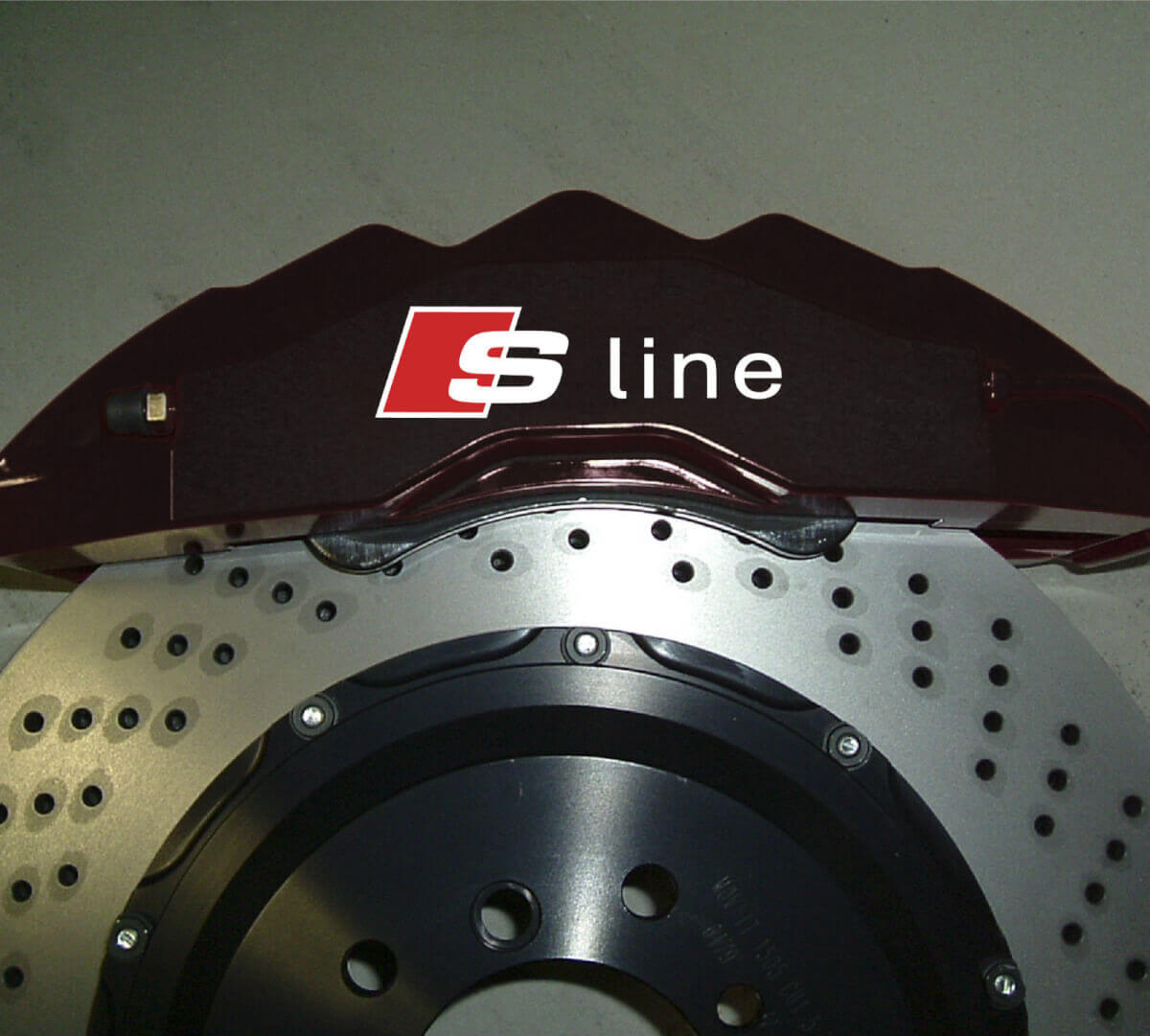 S-Line Style Brake Caliper Vinyl Decal Set of 6 for Audi Cars