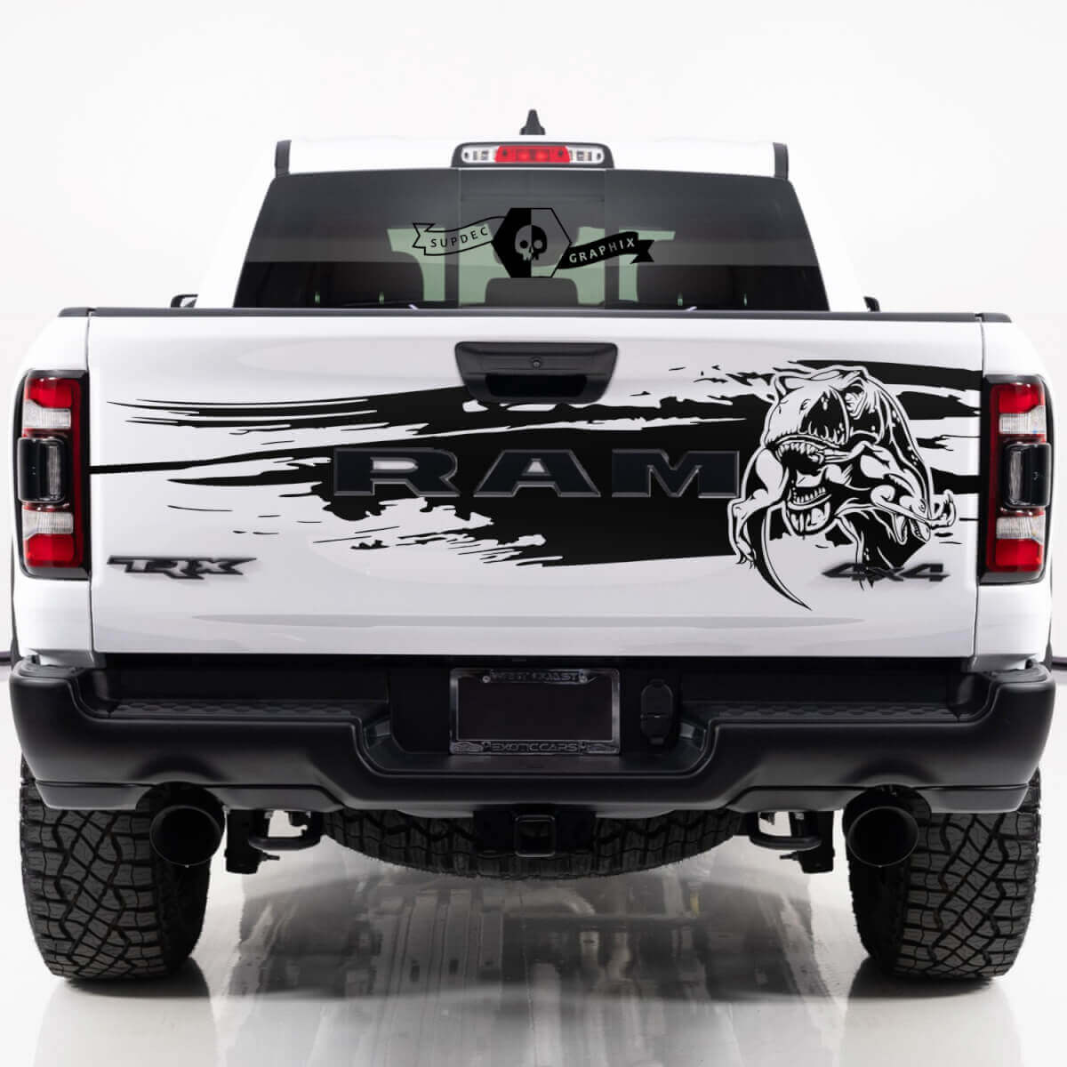 T-Rex Mud Splash Tailgate Vinyl Decal for Dodge Ram TRX