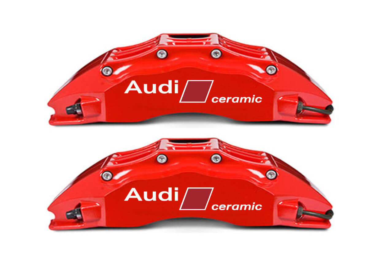Audi Ceramic Brake Caliper Vinyl Decal Set for Audi Cars