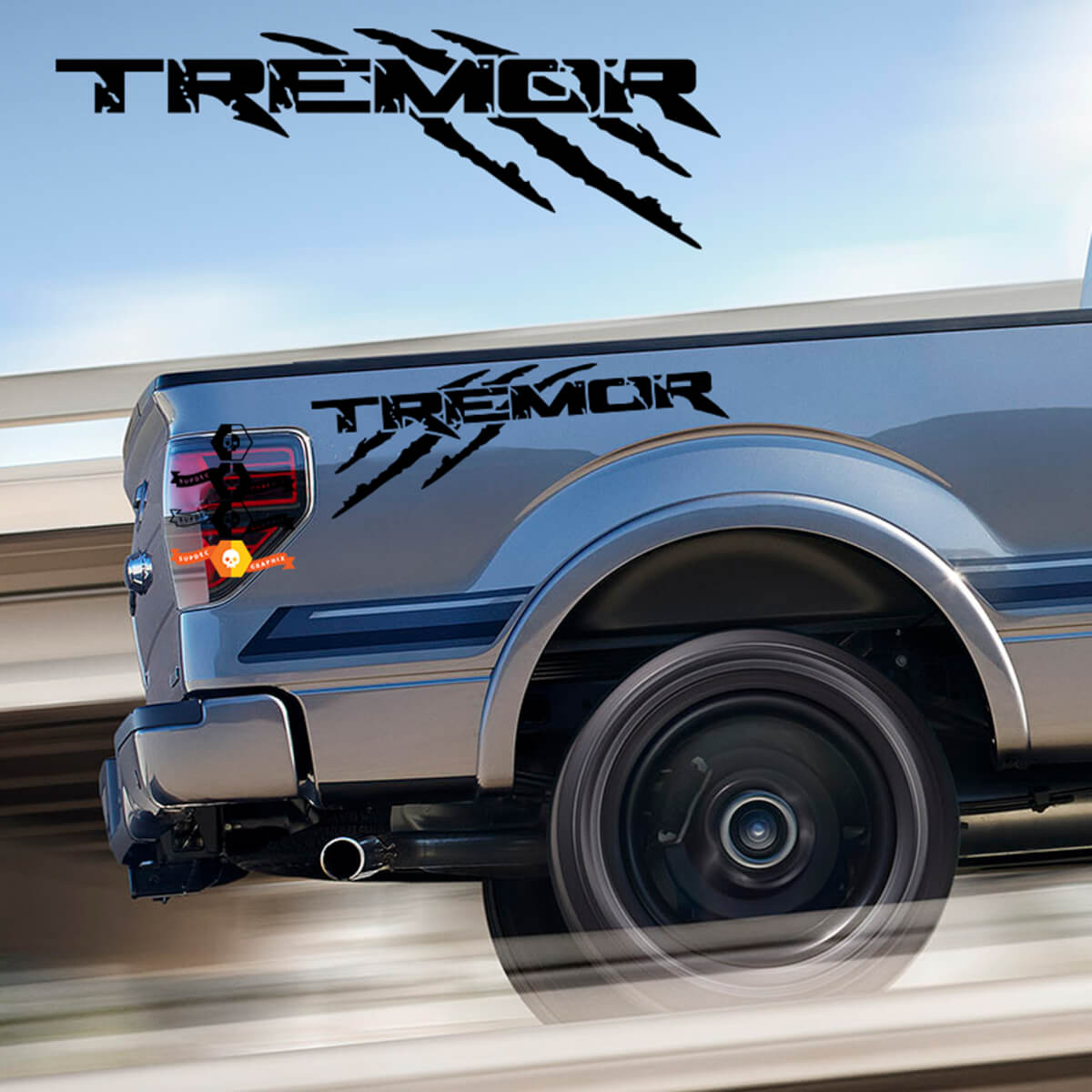 Decal for Ford F-150 Tremor Scratches Raptor Style - Offroad Stickers Truck Bed Side
