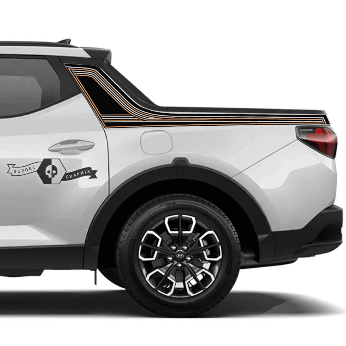 Decorated Side Stripes Vinyl Decal Kit for Hyundai Santa Cruz