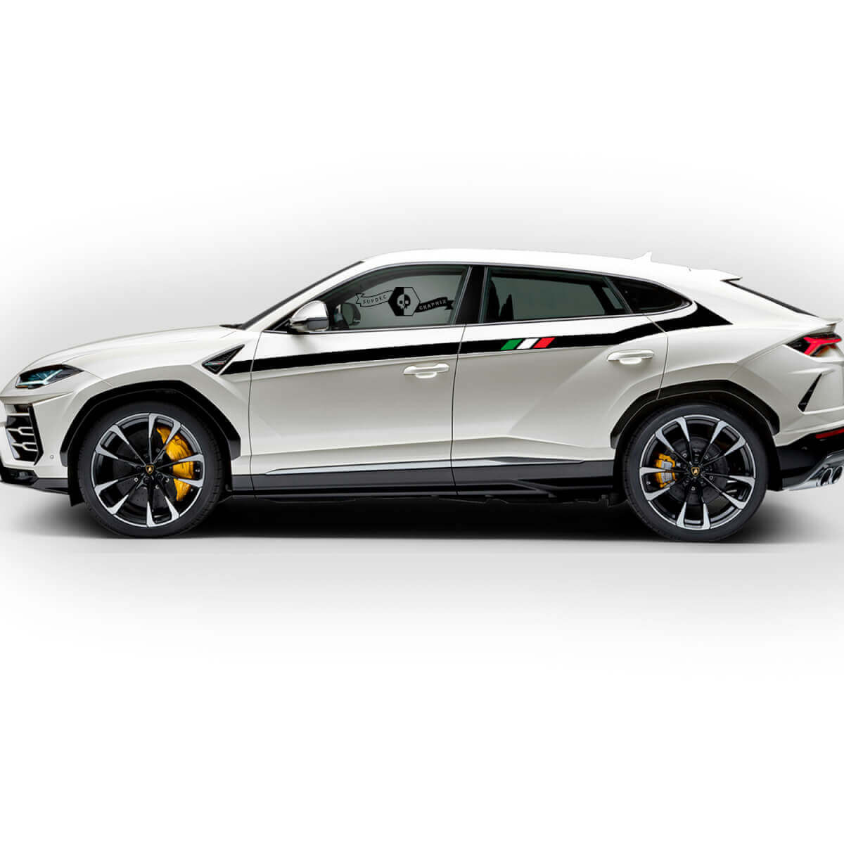 Pair Lamborghini Urus 2021 2022 2023 Side Doors Logo Stripe Vinyl Decal Sticker Graphics
