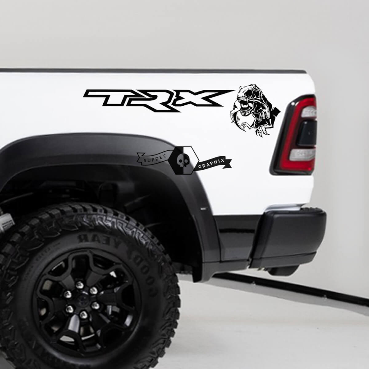 Pair Dodge Ram TRX 2020 - 2023 TRX Eating Raptor Bed Side Decal Truck Vinyl Graphic -2
