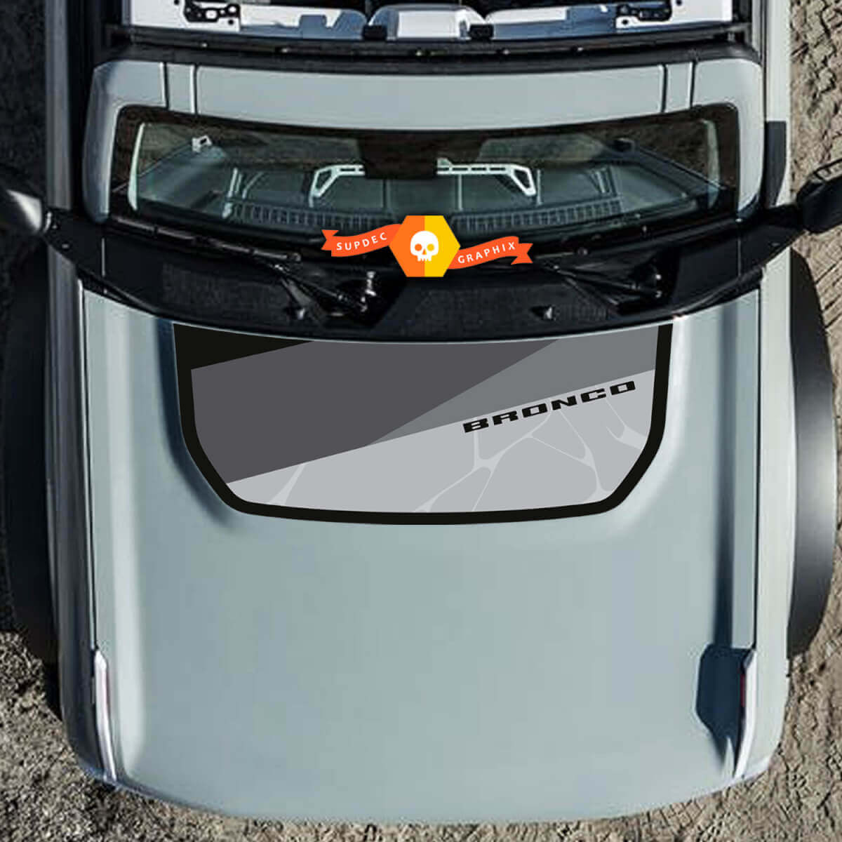 Hood Bronco Wrap Graphics Decal Sticker for Ford Bronco
