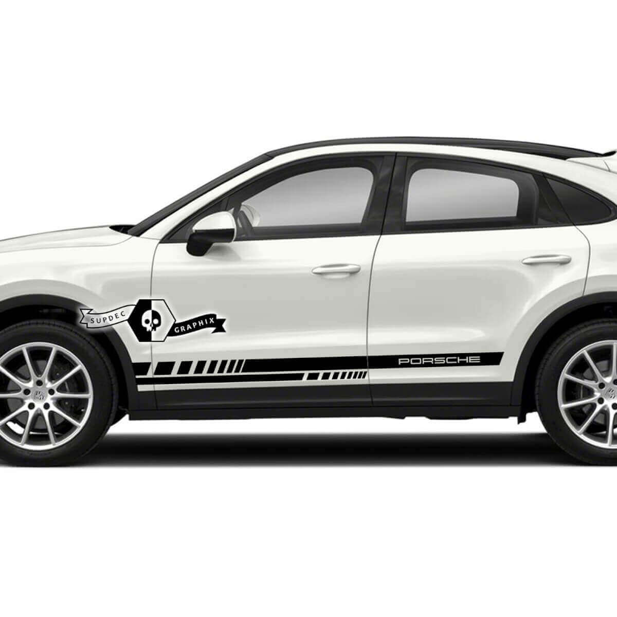 Rocker Panel Side Stripe Door Decal Kit for 2023 Porsche Cayenne