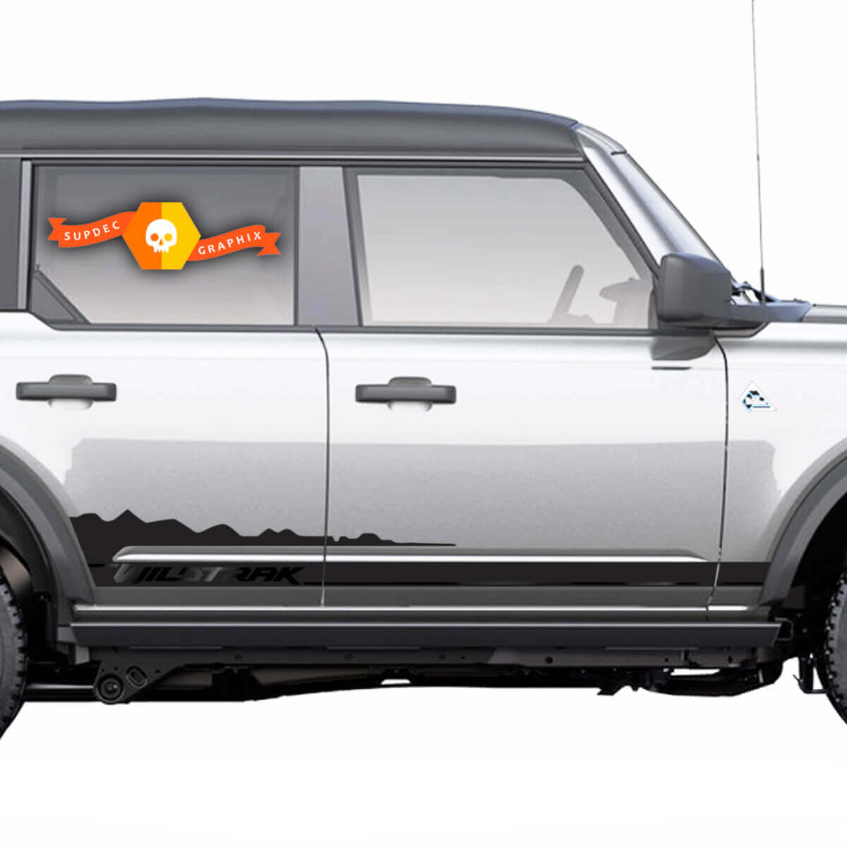 Pair of  Doors Side Mountain Rocker Panel Graphics Splash Decals Stickers for Ford Bronco 20212022 2023
