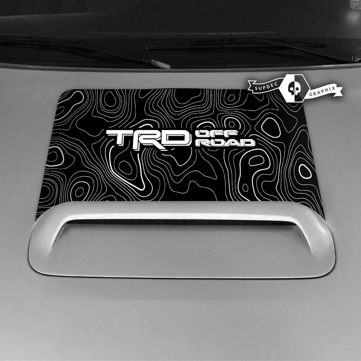 Toyota 4runner TRD Hood Scoop Sticker Decal Graphics Topographic Map  2020 2021 2022 2023
