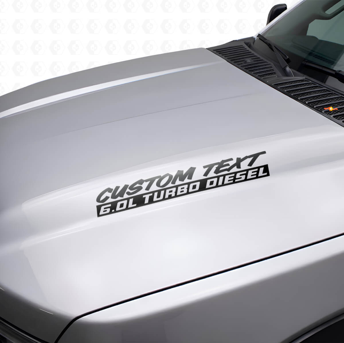 6.0L Turbo Diesel Hood Vinyl Decals Kit For Musclecar F250 F350 