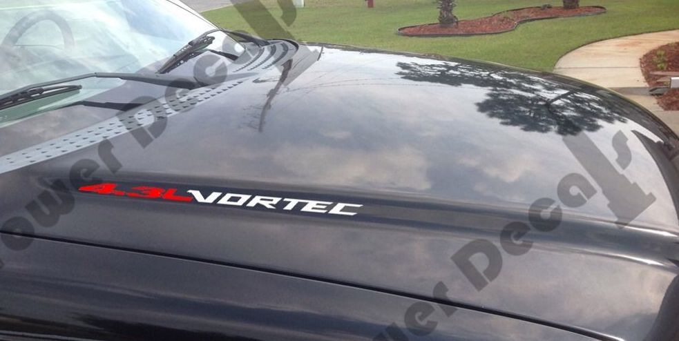 4.3L Vortec Hood Vinyl Decal Sticker for Chevrolet Silverado