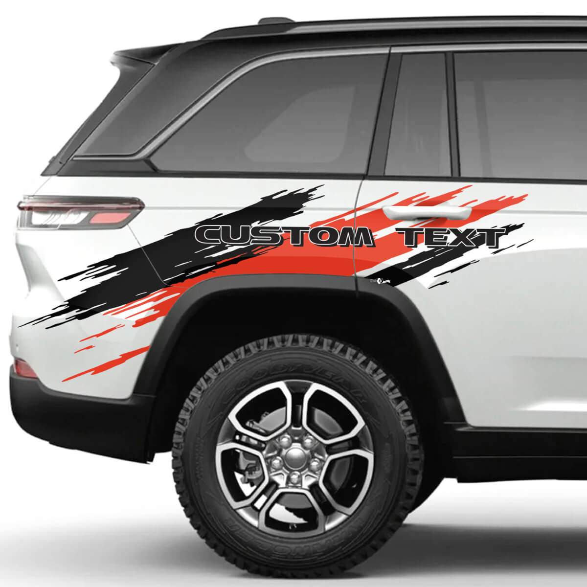 Jeep Grand Cherokee Trackhawk Mud Splash Grunge Vinyl Sticker Decal Graphic 2 Colors
