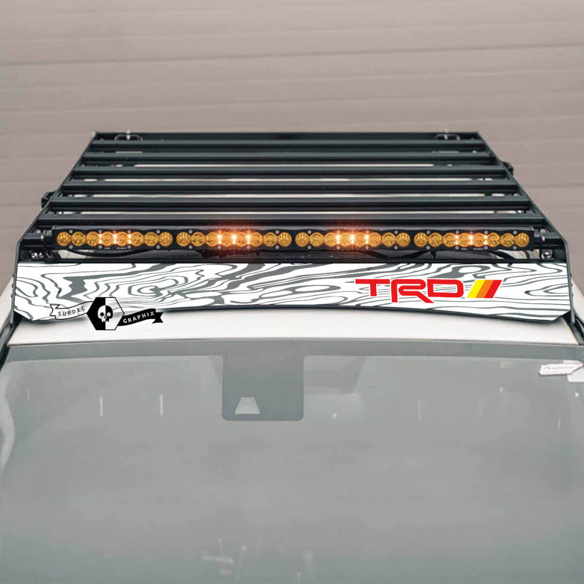 TRD Topographic Style Roof Rack Vinyl Decal for Toyota 4Runner 2014-2023