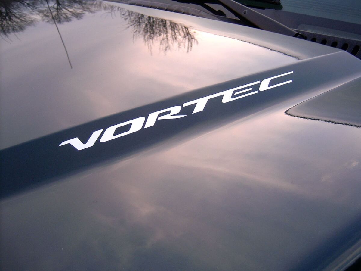 2 VORTEC Hood sticker decals emblem Chevy Silverado GMC Sierra Avalanche