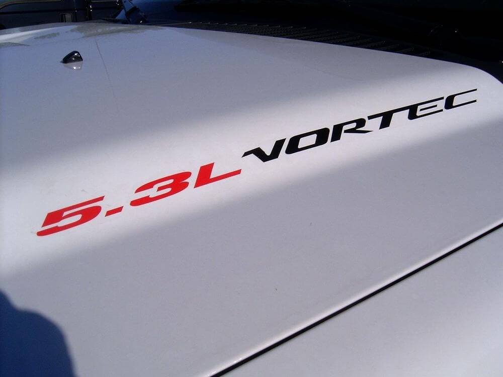 5.3L Vortec Hood Vinyl Decal Sticker for Chevrolet Silverado