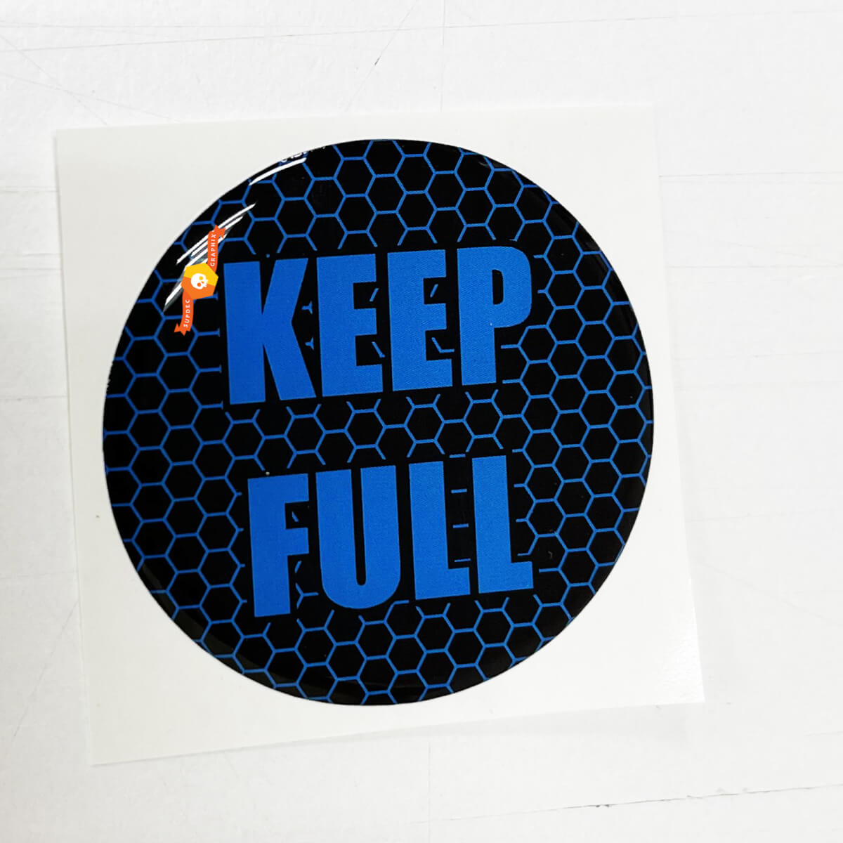 Keep Full Honeycomb Yellow Fuel Door Insert emblem domed decal for Challenger Dodge

