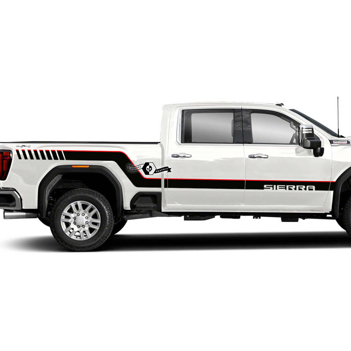 Sierra Curved Side Stripes Vinyl Decal Kit for GMC Sierra 2500HD 2022