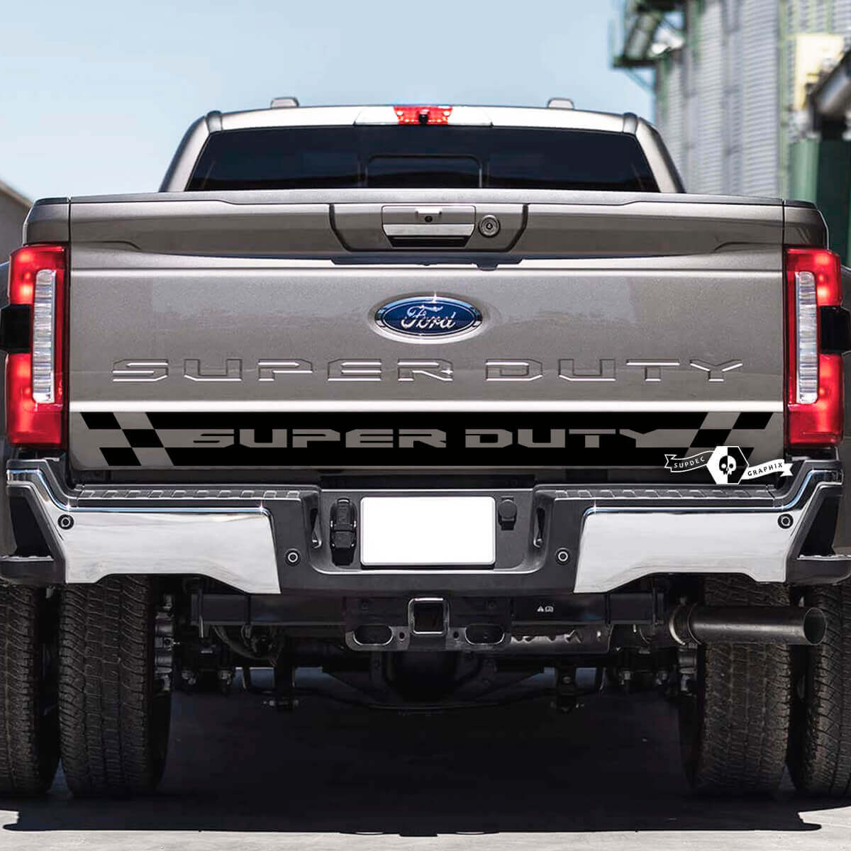 Tailgate Checkerboard Flag Vinyl Decal for Musclecar Super Duty 2023 