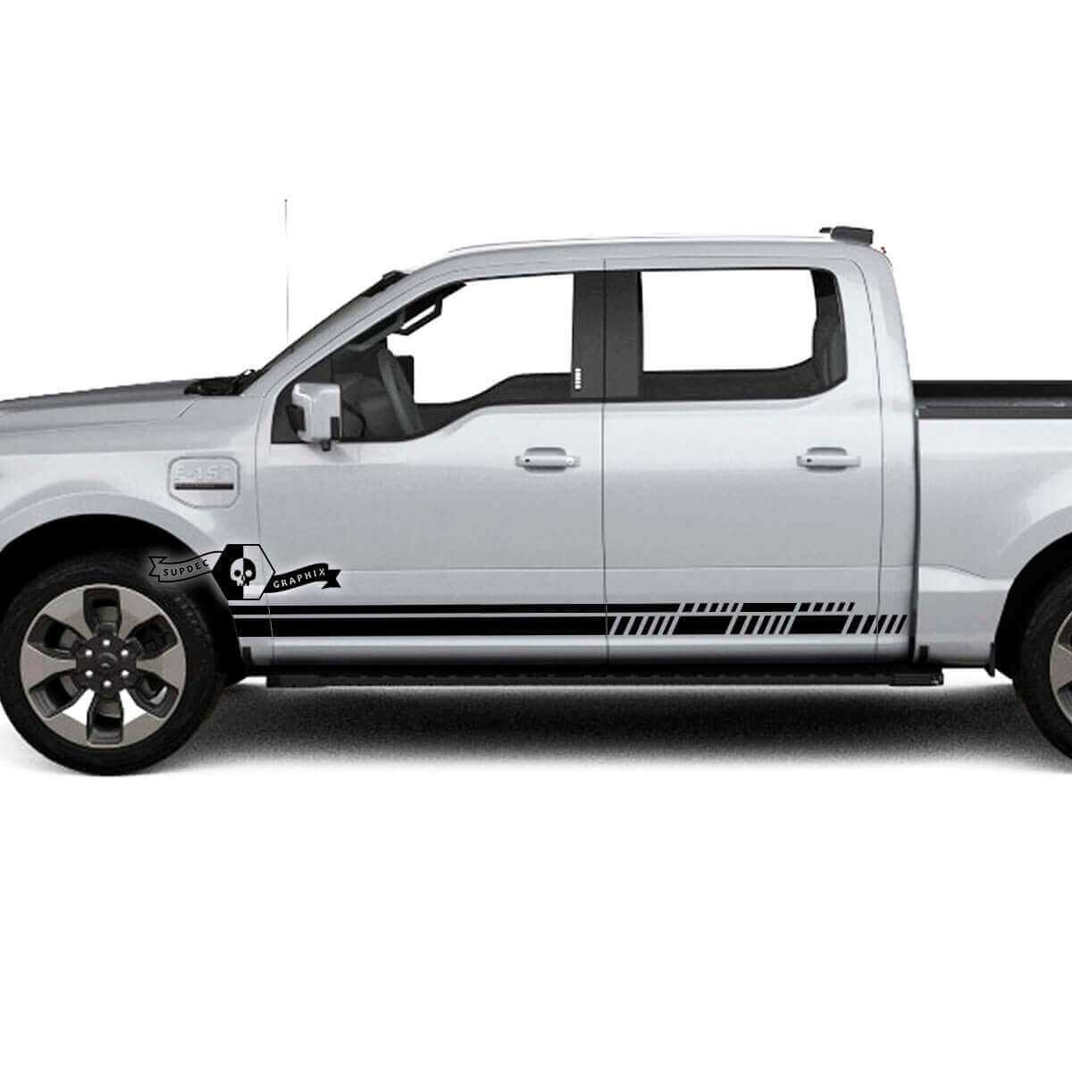 Lightning Rocker Panel Stripes Body Decals Graphics Vinyl Sticker for Musclecar truck Lightning