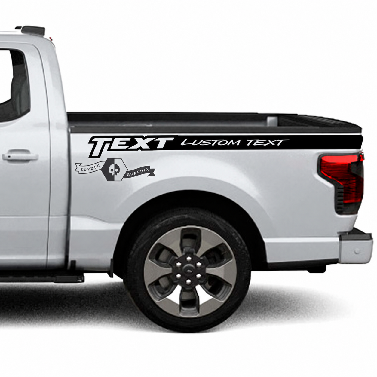 Logo Fender Bed Lines Stripes Body Decals Graphics Vinyl Supdec Design for Musclecar truck Lightning